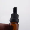 Vente en gros 10 ml 15 ml 20 ml 30 ml 50 ml 100 ml Flacons compte-gouttes en verre ambré Bouteille de liquide en verre avec bouchon à vis noir Flacons compte-gouttes en verre de 100 ml