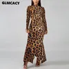 Robes décontractées Femmes Manches longues O Cou Tricoté Maxi Robe Irrégulière Ourlet Moulante Sexy Automne Hiver Église Fête Club1233l