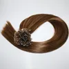 Keratin-V-Spitze der Güteklasse 8a, indische Remy-Echthaarverlängerungen, 100-g-Packung, 1 g, 200er-Lot, Farbe, 4 Spitzen-Haarverlängerungen
