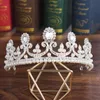 Lśniąca tiara ślubna 2019 Pearl Crystals Luksus Bling Wedding Crowns 15 6 cm European Style Baroque Quinceanera Prom F269L