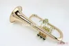 Margewate Phosphor Copper Gold Lacquer Högkvalitativ Flugelhorn BB Trumpet Brand Quality Monel Ventiler för studenter med fodral Gratis frakt