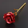 Feuille d'or plaqué Cadeaux Creative Rose Mode Lasts Forever Rose Cadeaux pour le jour de Noël mariage Lover Décoration Epacket