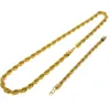 10MM Hip Hop Corda intrecciata Catene Set di gioielli Oro argento placcato Spessa Pesante Collana lunga Bracciale Bangle Per uomo Rock Jewelry GB1191