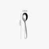 SS304 stainless steel tea spoon new design round deepening ice scoop soup feeding children hotel kitchen silvery flateware