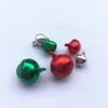 Juldekorationer Släpp 100st 6mm 8mm 12mm Silver Grön Röd Aluminium Jingle Bells Charms Lacing Bell DIY smycken gör hantverk1