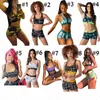 Butik Bayan Mayo 2 Adet Markalı Mayo Crop Top Yelek Tankı Spor Bra + Şort Bikini Seti Beachwear Swim Banyo Suit ClothD61513