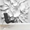 Bloem behang Moderne Minimalistische Atmosfeer 3D Stereo Relief Bloem Wallpapers TV Sofa Achtergrond Muur
