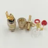 Freeshipping 100 Unids Alta Calidad Latón Cristal 4 mm Hilo Amplificador Medio Altavoz Pala Terminal Enlace Post Banana Enchufe Conector