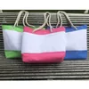 Women Canvas Beach Totes Patchwork Bag Large Mummy Shopping Bags Kids Handbags with Lining Inside Outdoor Bags 3 Colors CCA11771-A 50pcs