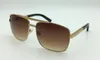 Occhiali da sole Classic Gold Attitude Occhiali da sole da pilota quadrati Sonnenbrille Occhiali da sole firmati di lusso da uomo Occhiali da vista Nuovi con custodia 0259