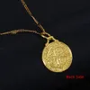 Gold Color Catholic Round Medal Pendant Necklaces Catholicism Trendy Jewelry Gifts
