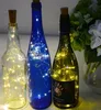 Lampa korkformad flaska stoppar ljus dekorativa glas vin ledd koppar trådsträng ljus för xmas fest bröllop halloween yfa3153