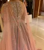 Nieuwe plus size Arabische Arabische Aso Ebi blush roze kanten kralen trouwjurken pure nek bruidsjurken vintage sexy trouwjurken