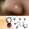 Punk-Stil Totenkopf Nasenring Stud Hoop Body Piercing Damenmode Accessoires 5 Farben