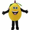 Personalizado amarelo limão trajes da mascote frutas trajes da mascote trajes de Halloween Chirstmas partido adulto tamanho fantasia