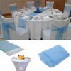 10pcs Organza Chair Cover Table Runner New Design Silver Sheer Wedding Decorations 12quot X 108quotwedding Table Promotion Pr4088921