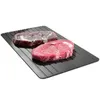 肉除去の高速霜取りトレイ解凍冷凍食品肉フルーツ速い霜取りプレート板霜取りキッチンガジェット工具3サイズ