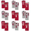 Custom College Dennis Smith Jr NC State Wolfpack Basketball Torin Dorn Lennard Freeman Trikot Rot David Thompson