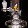 8 pouces narguilés banane décoration plate-forme pétrolière verre Bong tuyau en verre avec 1 bol transparent inclus