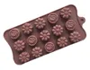 Najnowsze naczynia do pieczenia 15 Grid Nawet trójwymiarowy mały kwiat silikonowy czekoladowy formy DIY ręcznie robione formy do pieczenia siatki pleśń