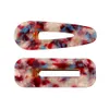 Acrylic Hair BB Clip Snap Barrette Accessories Hairpin Girls Boutique Acetic Acid Rectangle Waterdrop Hairgrip Gift package 20pair FJ902