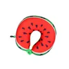 2pcs 6 Colors Fruit U Shaped Pillow Protect the Neck Travel Watermelon Lemon Kiwi Orange Pillows Cushion