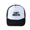 Can't Breathe Baseball Cap American Protest White Black Letter Print Hat Adjustable Ball Caps