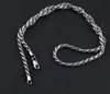 2mm 3mm corde chaîne collier 925 en argent Sterling chaînes de mode hommes femmes bijoux collier bricolage accessoires18 20 24 pouces