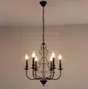 Amerikanische Vintage Eisen Kronleuchter Licht Duplex Treppe Restaurant Wohnzimmer Villa Kronleuchter Beleuchtung Glanz Kostenloser Versand MYY