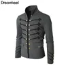 Mens Jackets Coat Solid Middle Ages Clothing Man Purim Victorian Gothic Style Jacket Zipper Christian Medieval Knight Y