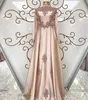 2020 정장 이슬람교 회교도 이슬람 이브닝 드레스 긴 소매 높은 목 라인 레이스 Applique Prom Dress Plus 크기 아랍어 Kaftan 파티 가운