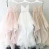 Romantic White Front Floor-Length Beach Wedding Dresses 2019 Bridal Gowns pleated spaghetti Straps Tulle Zipper Backless Vestido De Noiva