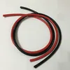 Freeshipping 5m vermelho + 5m cabo de extensão preto flexível fio de silicone Teste de linha 8AWG cobre estanhado de borracha Cabo cabo de silicone
