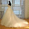 Real Image Princess A-Line Lace Wedding Dresses Romantic Bridal Gowns Rhinestones Dazzling Crystal Modern Wedding Gowns