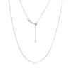 Top quality Curb Chain Necklace Fit Charms pendants Dangles DIY 925 Sterling Silver Jewelry Elegant rose Necklace For Woman Fashio4292975