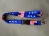Trump U.S.A avtagbar flagga från USA: s nyckelkedjor Badge Pendant Party Gift Moble Phone Lanyard