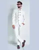 Популярные двубортный Groomsmen мандарин отворотом Groom Tuxedos Groomsmen Шафер костюм мужские свадебные костюмы Жениха (куртка + брюки + Tie) B520