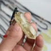 Collier de crêpe en cristal de quartz jaune naturel