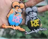 20 pçs / lote RF Ratfink rato fink mouse pvc plástico chaveiros chaveiros para homens atacado