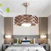 Fans New leafless ceiling fan lamp living room lamp ceiling lights chandelier lighting frequency conversion intelligent lighting pendan