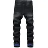 Denim Men Jeans Trousers Straight Washed With Ripped Holes Skinny Black Pants Slim Fit Jeans Men Pants Homme Pantalones Hot Sale