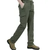 Pantalon Cargo léger à séchage rapide pour hommes, Long, imperméable, Long, sport de plein air, jogging, piste, été