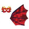 Dragon Косплей Wings Cape Mask Outfit наборы Дети Дизайнер одежды Dinosaur одеваются Костюм фотографии Реквизит Halloween Party Реквизит YP4862