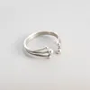 Real 925 Sterling Silver Toe Ring For Women Geometric Opening Adjustable Finger Rings Fine Engagement Jewelry Gift Wholesale YMR374