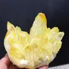 New Find Yellow Phantom Quartz Crystal Cluster Mineral Specimen Healing2669