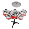 Dimensioni della spina Mini bambini leggeri Bambini che praticano lo strumento a tamburo Set di tamburi portatili in acciaio inossidabile ABS con sedia2464570