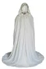 Stylish Floor Length Winter Bridal Wedding Cloak White Cape Elegant Velvet Hooded Cape For Wedding Party Hooded Cloaks