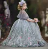 2020 Cute Tulle Ball Gown Flower Girl Dresses Lace Applique High Neck Rhinestones Kids Pageant Dress Floor Length Girl's Birthday Party