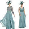 Modest Joyceyoungcollections Scoop 3/4 Long Sleeve Mother Of The Bride Dress With Jacket Tulle Mother Dress Formal Evening Gowns