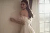 2019 Idan Cohen Feather Wedding Dresses Off The Shoulder A Line Sweep Train Sequins Bohemian Wedding Dress Custom Made Luxury Bridal Gowns
